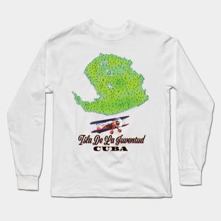 isla de la juventud map poster Long Sleeve T-Shirt